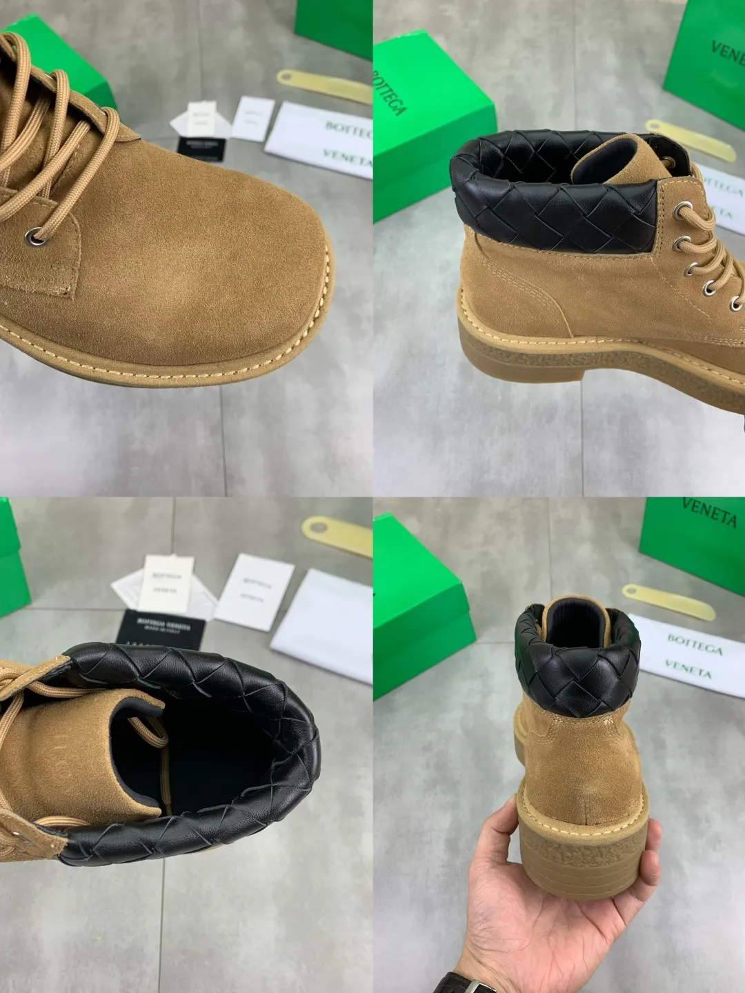 Men's men's shoes 💰P740 New model 💰 Top quality (beef tendon outsole series) 💎💎💎 BOTTEGA VENETA official website synchronizes the latest model, top version of the market's highest version of BV business leather shoes, accept material comparison, shoe type comparison, process comparison, practical and texture, versatile, suitable for any occasion, the more you look at it, the more flavorful it becomes. Pure hand-woven craftsmanship - upper material, imported original hand-woven calfskin - high-quality water-dyed sheepskin lining - original private model customized beef tendon outsole -Size: female 35-39 (34 40 customized) male 39-44 (38 45 customized) Comes with original BV green box, complete packaging.